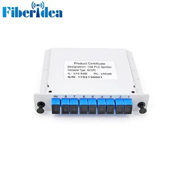 1x8 プラグイン PLC スプリッター