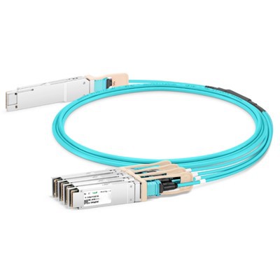 200g QSFP56〜4x 50G SFP56アクティブ光ケーブル(AOC)、1M -20 m